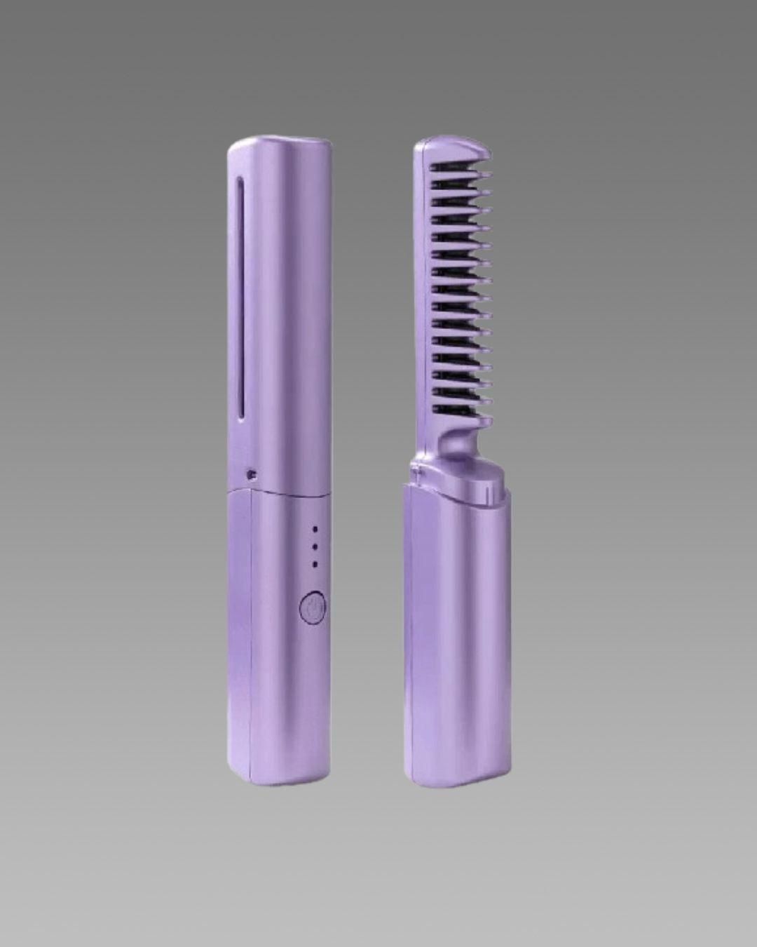 mini hair straightener comb wireless- Rechargeable Hair Heat Comb Straightener For Women