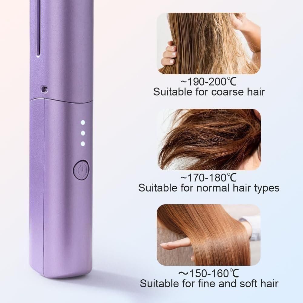 mini hair straightener comb wireless- Rechargeable Hair Heat Comb Straightener For Women
